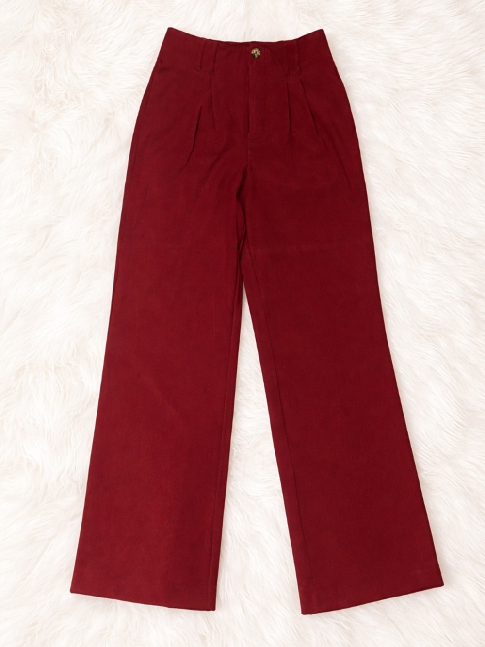SO Juniors Wide Leg Trousers NWT Size 13 Burgundy High Rise Dress Pants